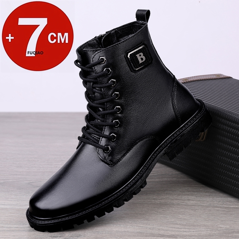 Men'S Shoes Business Casual - Męskie buty na koturnie ze skóry
