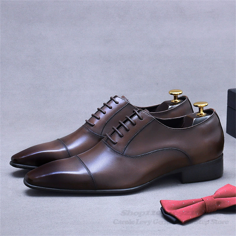 Men'S Shoes For Suits - Męskie skórzane buty Oxford, nowe, do