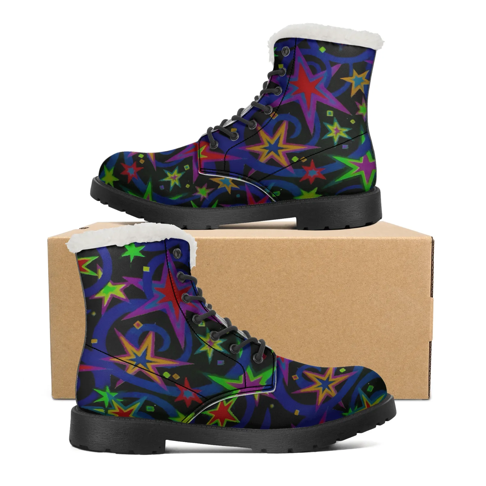 Men Shoes Eu To Us Size - Pluszowe śniegowce Starlit Sky dla mężczyzn