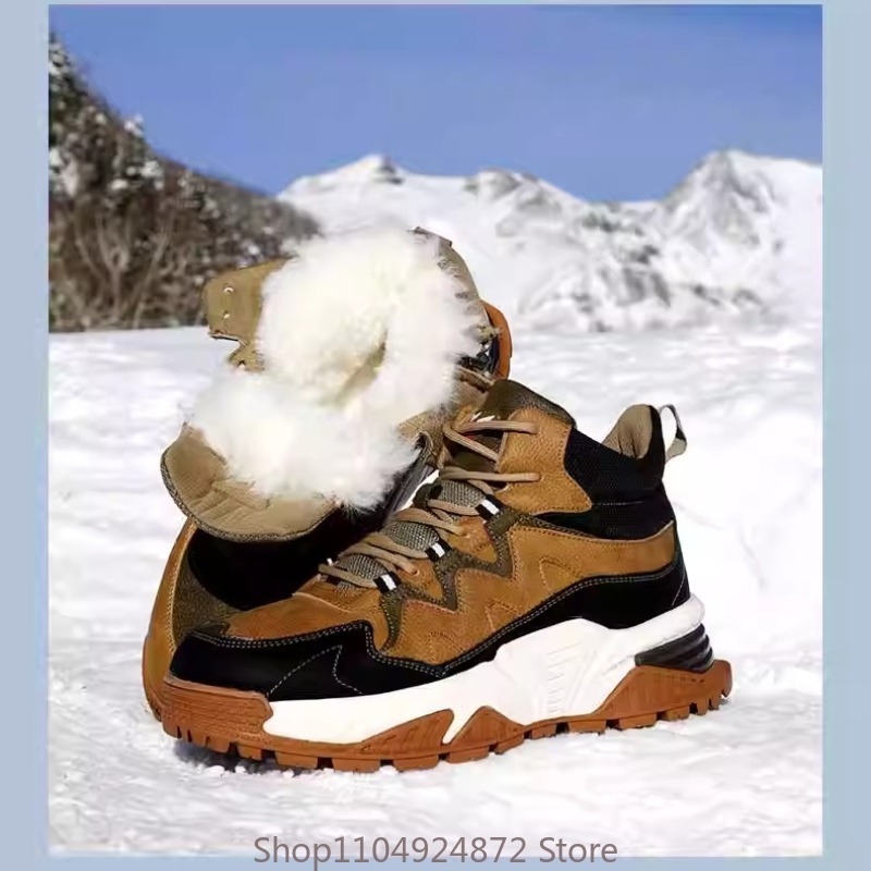 Men'S Shoes Comfortable Walking - Zimowe ciepłe buty męskie z wełny