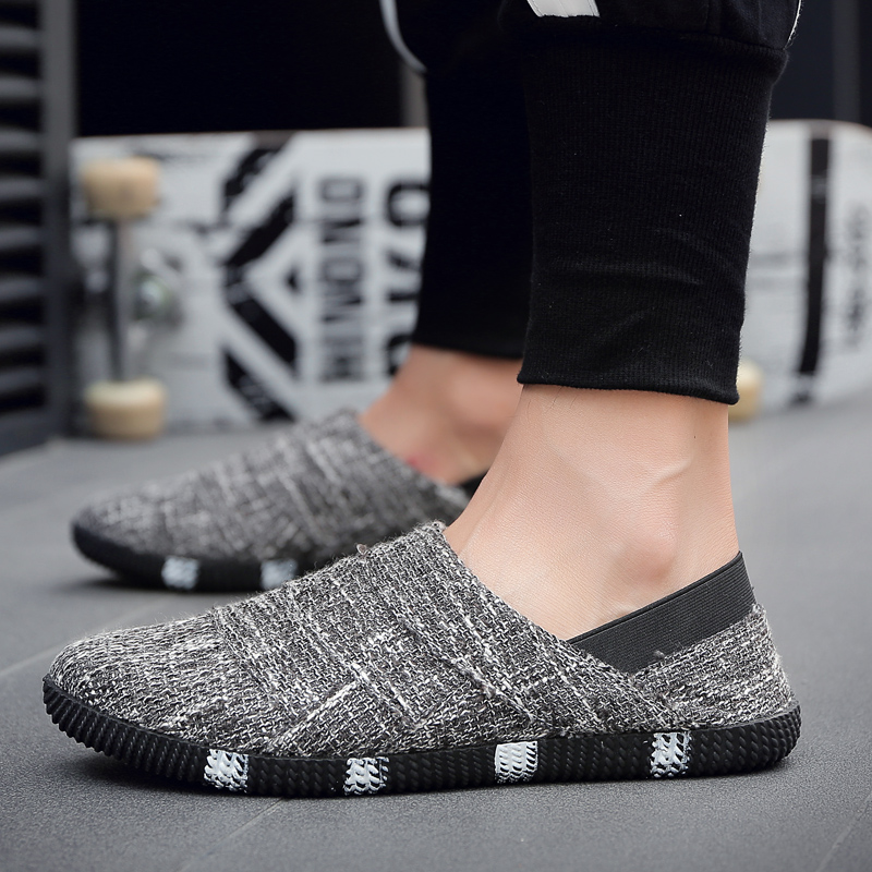 Men Shoes Loafers - Letnie miejskie dzianinowe mokasyny męskie, oddychające,