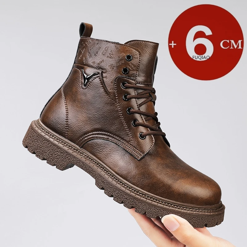 Men Shoes Boots - Buty męskie podwyższające wzrost o 6