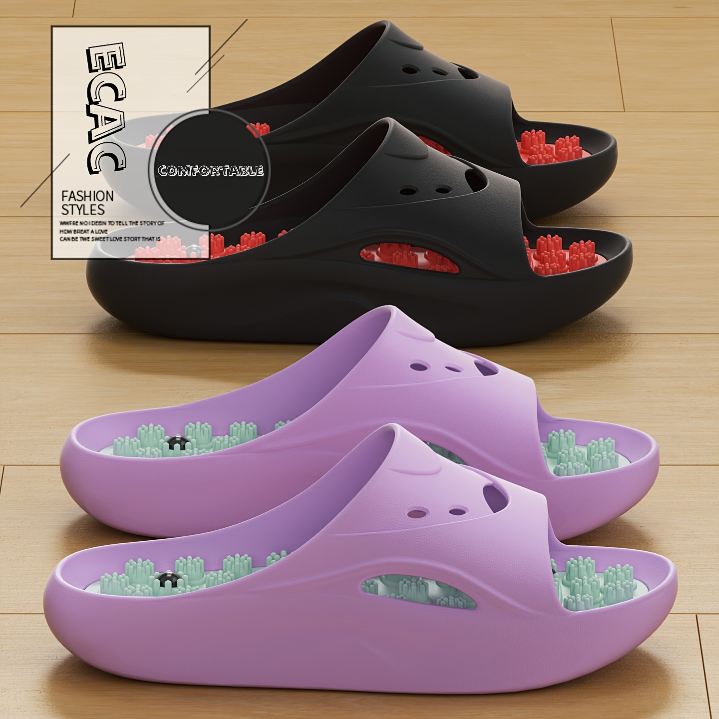 Men'S Shoes For Summer - Damskie Męskie Klapki Masujące EVA z