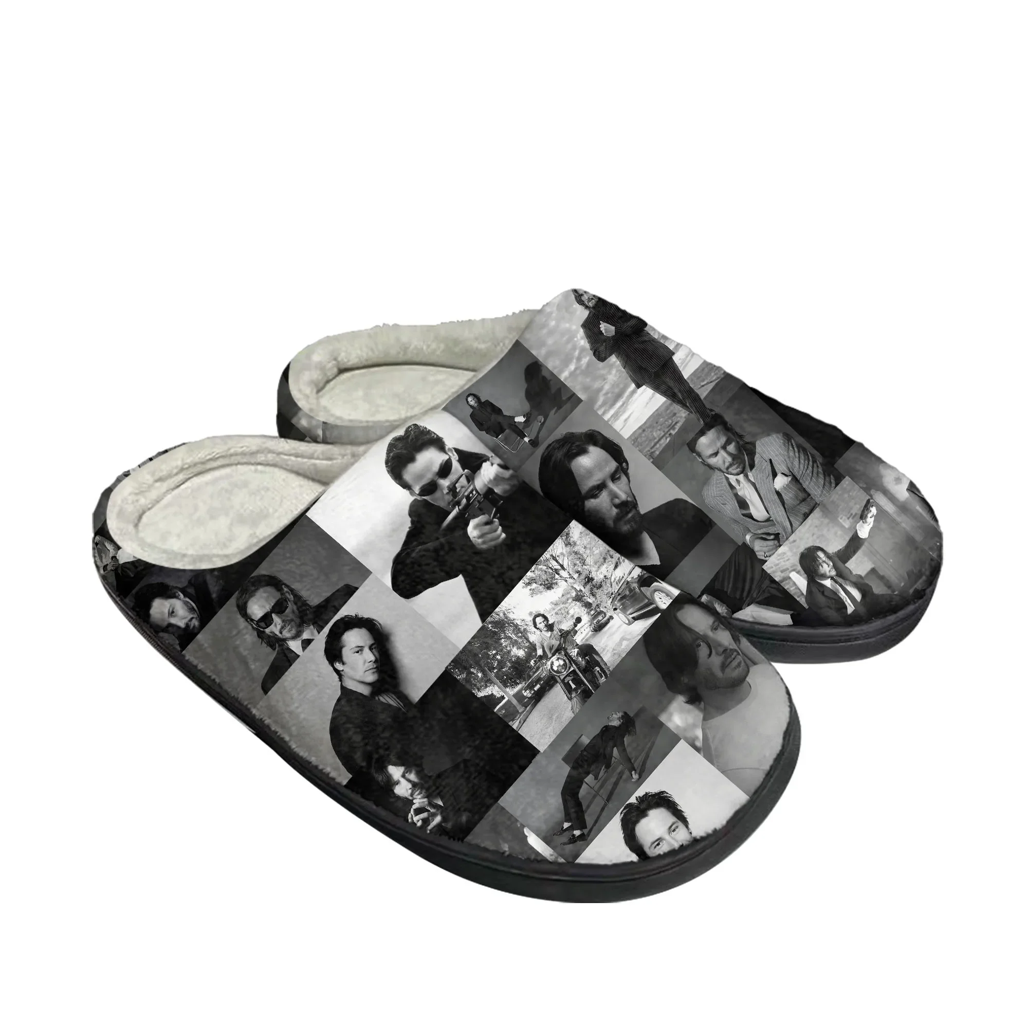 Men Shoes Winter - Kapcie domowe Keanu Reeves, bawełniane, męskie,