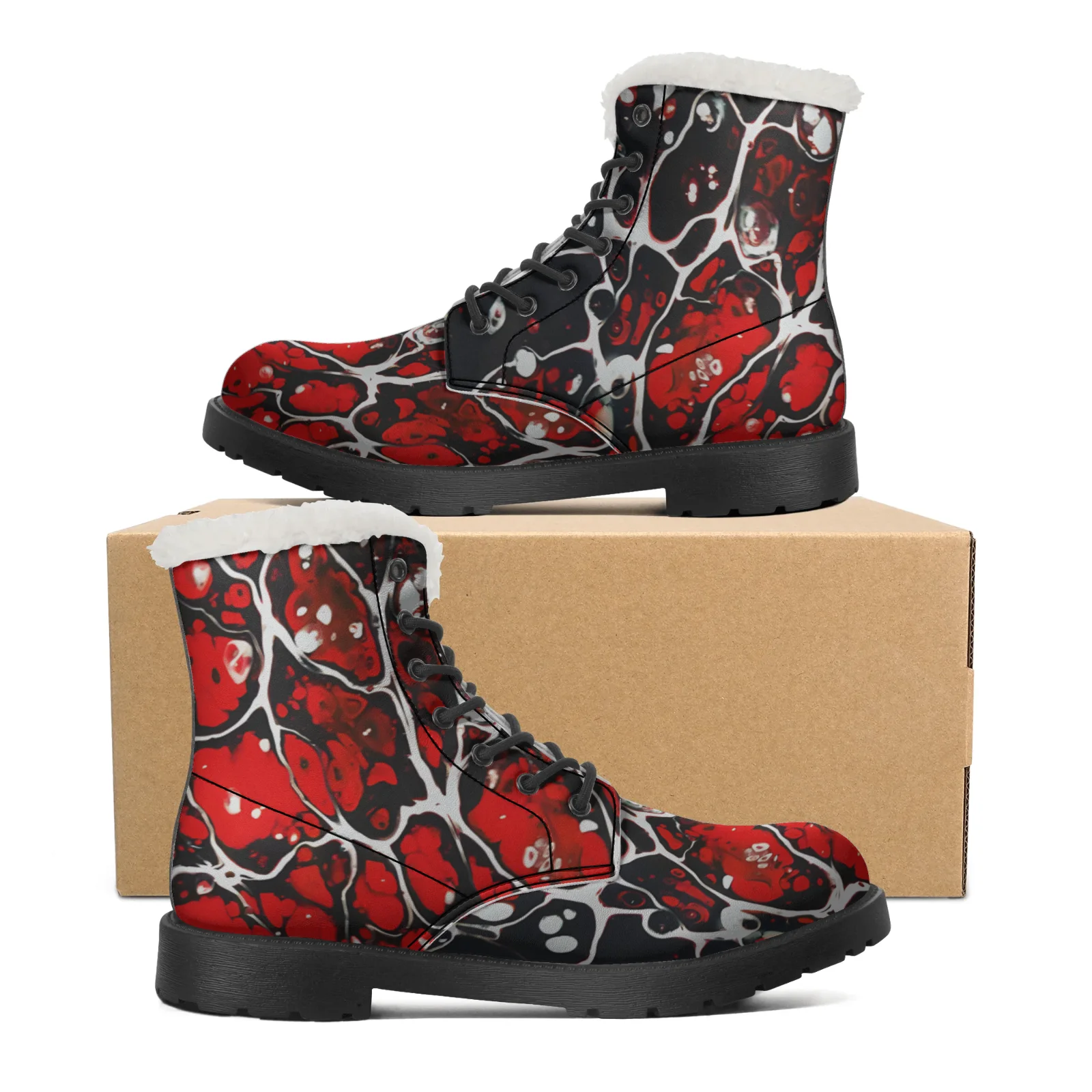 Men Shoes Eu To Us Size - Modne pluszowe buty śniegowce dla mężczyzn