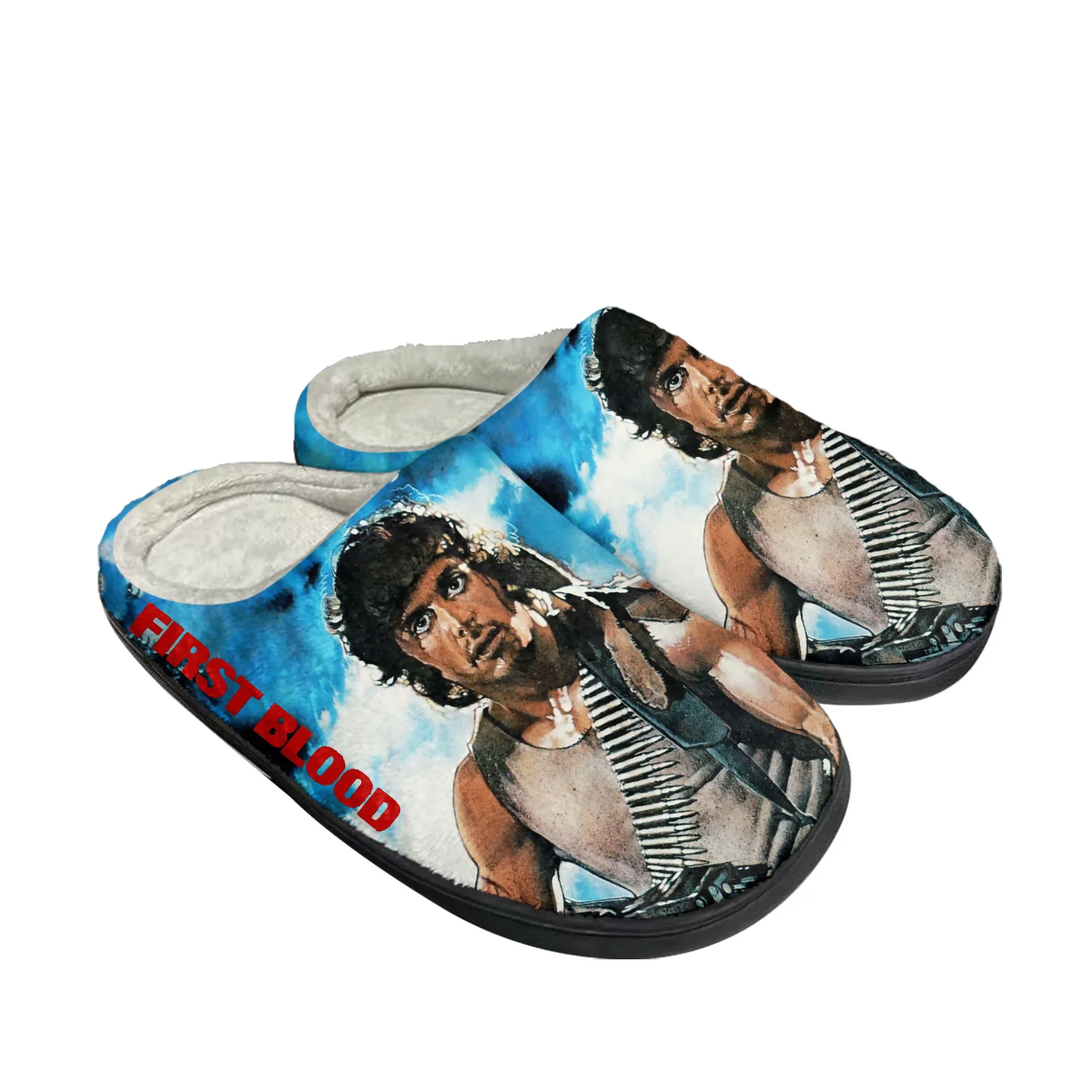 Men Shoes Winter - Kapcie domowe First Blood Movie, bawełniane,