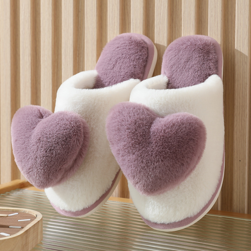 Men Shoes Winter - Zimowe ciepłe kapcie bawełniane z wzorem