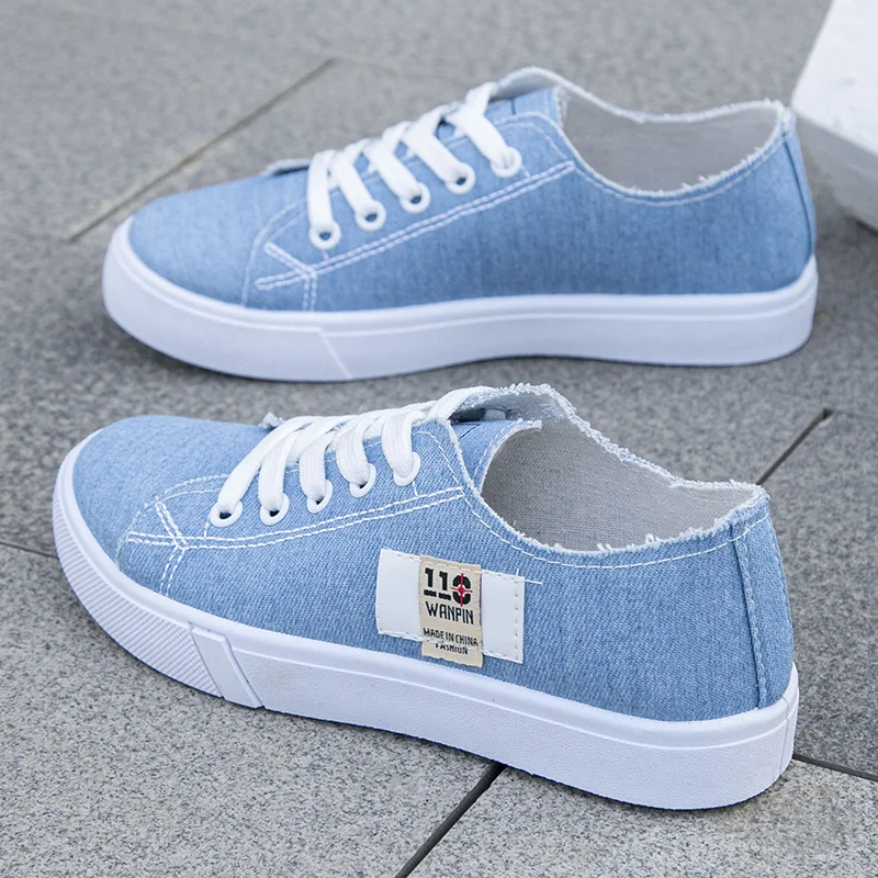 Men'S Shoes Low Top - Damskie płócienne sneakersy na wiosnę i