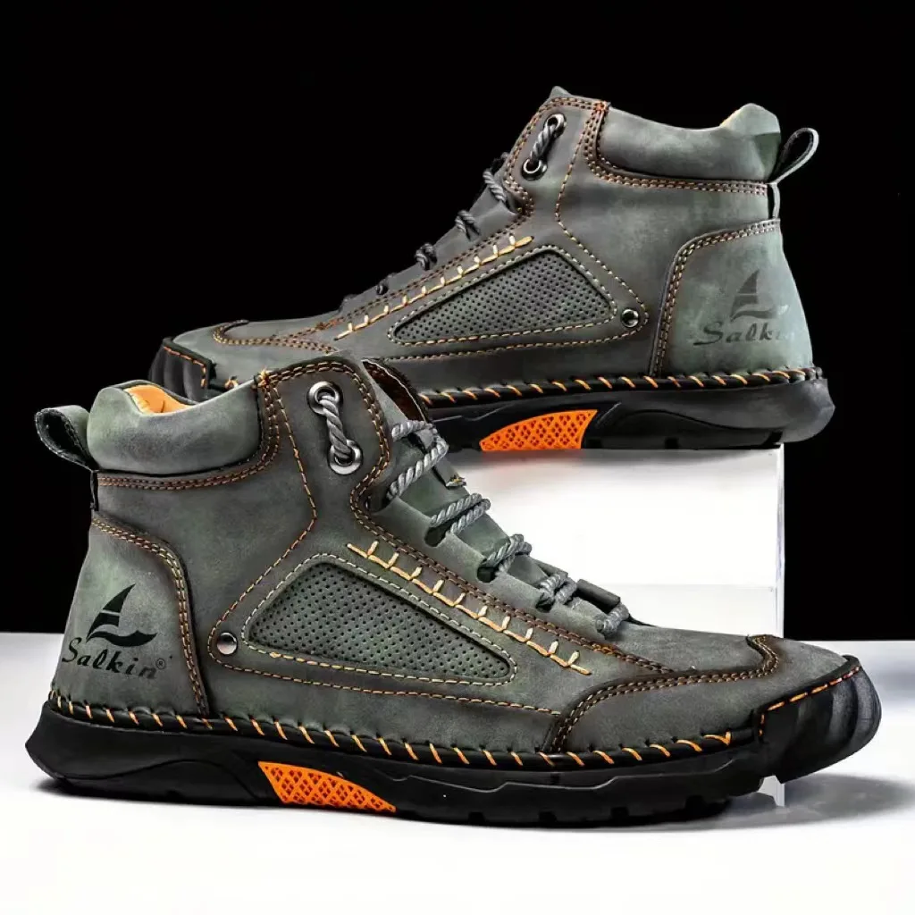 Men Shoes Boots - Męskie ręcznie szyte buty, duże rozmiary,