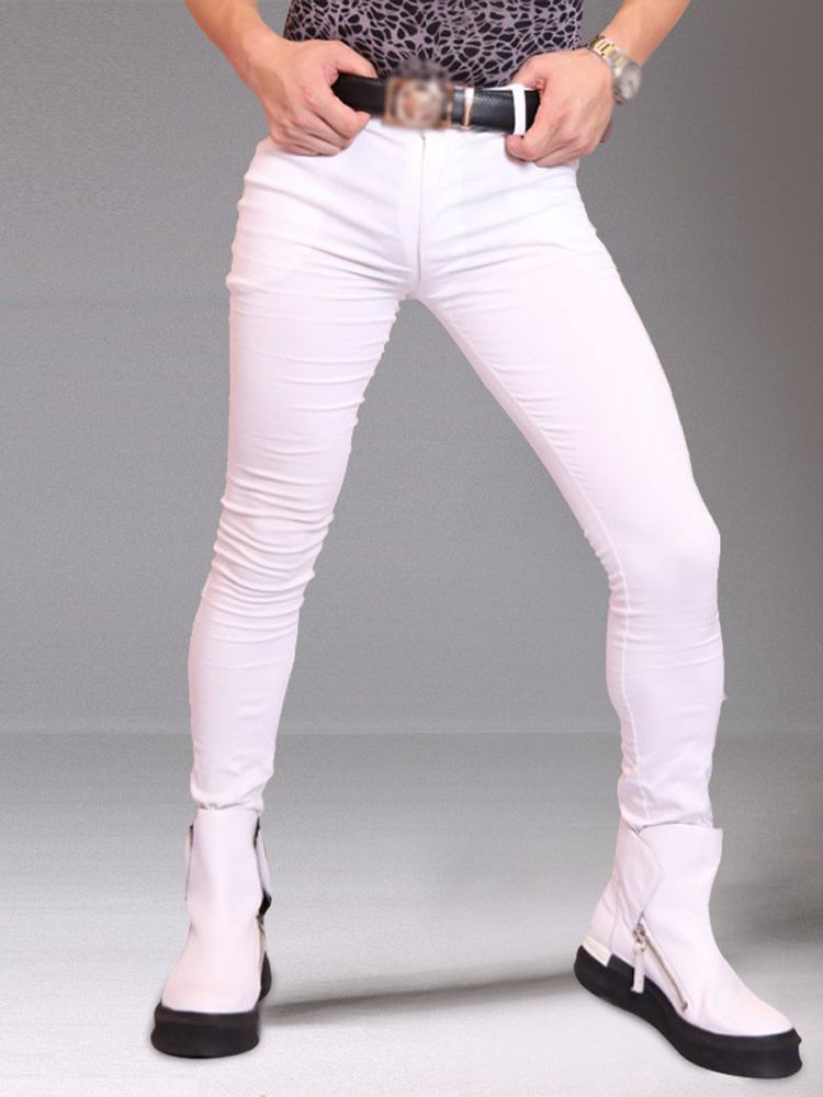 Men'S Shoes For Jeans - M-3XL męskie Denim elastyczny jeansowe rajstopy