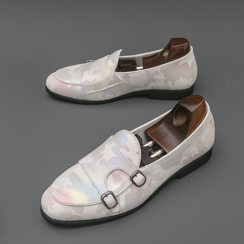 Monk Strap Shoe - Oddychające męskie mokasyny, kolorowe buty typu
