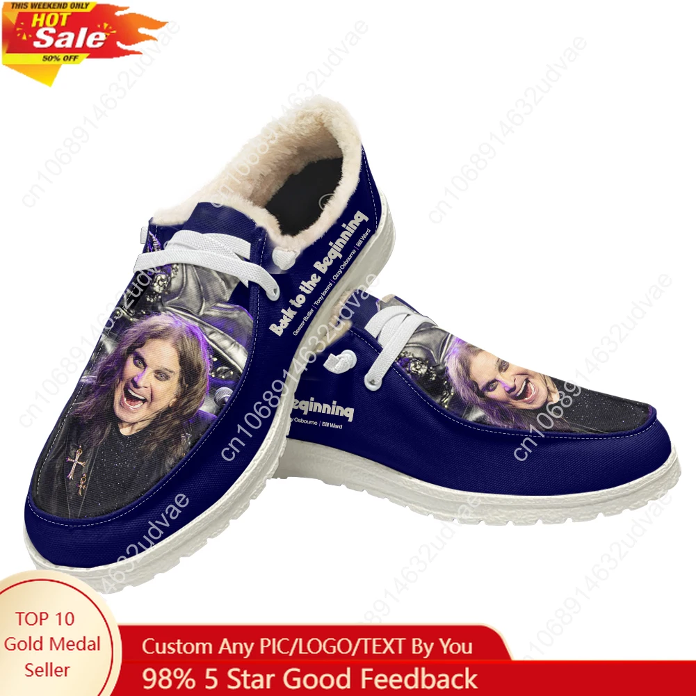 Men Shoes Loafers - Ozzy Osbourne 1948-2025 Pluszowe Mokasyny Męskie