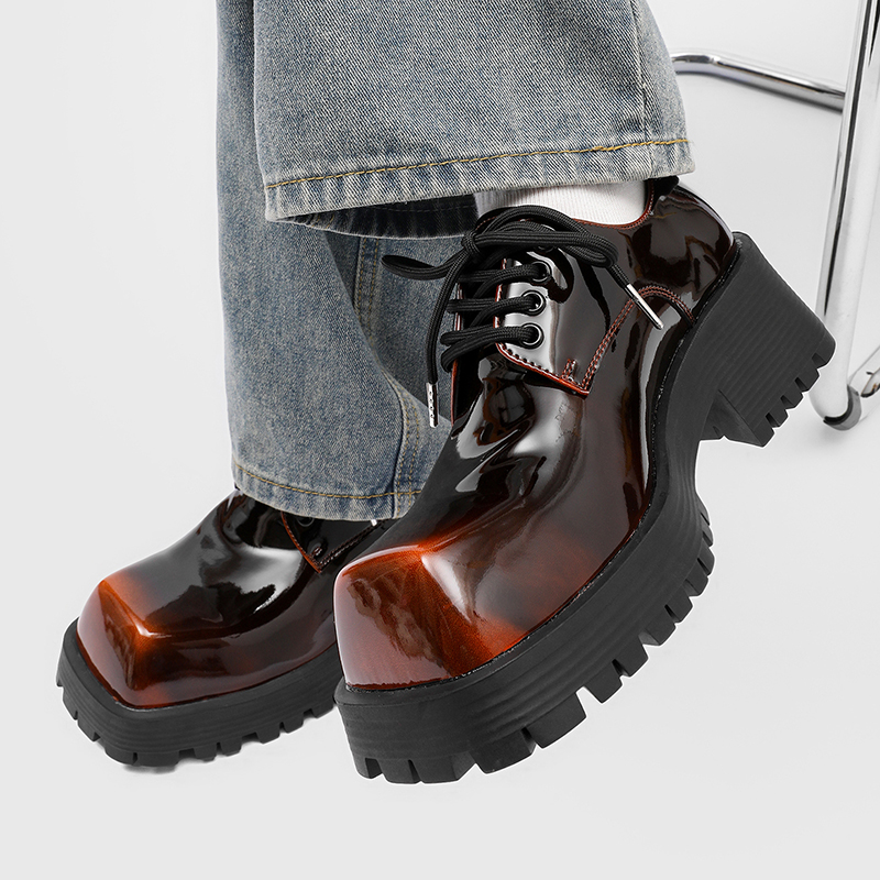 Męskie skórzane buty na grubej – Men Shoes For Office Work recenzja i cena
