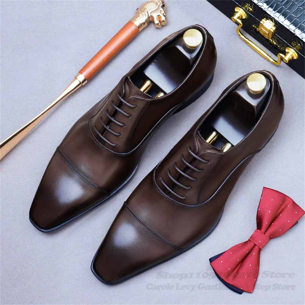 Męskie skórzane buty Oxford, n – Men'S Shoes For Suits recenzja i cena