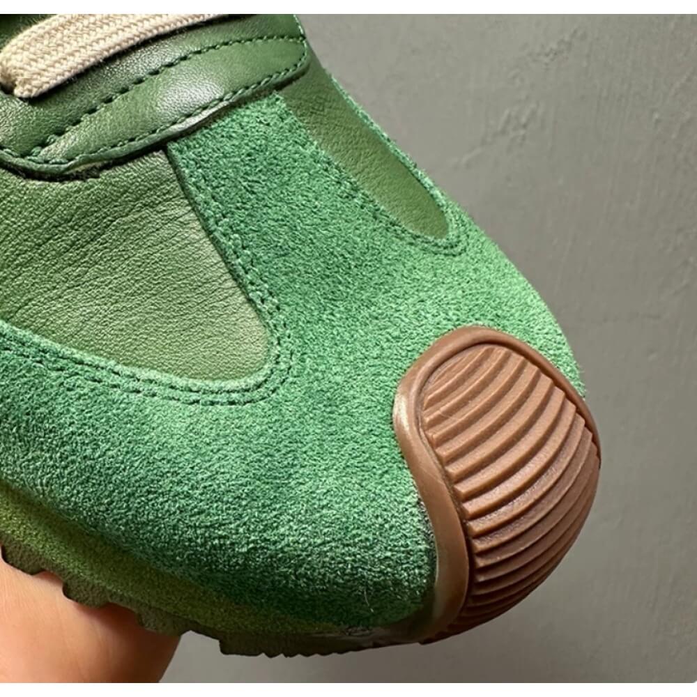Retro zielone skórzane i zamsz – Men'S Shoes Green And White recenzja i cena