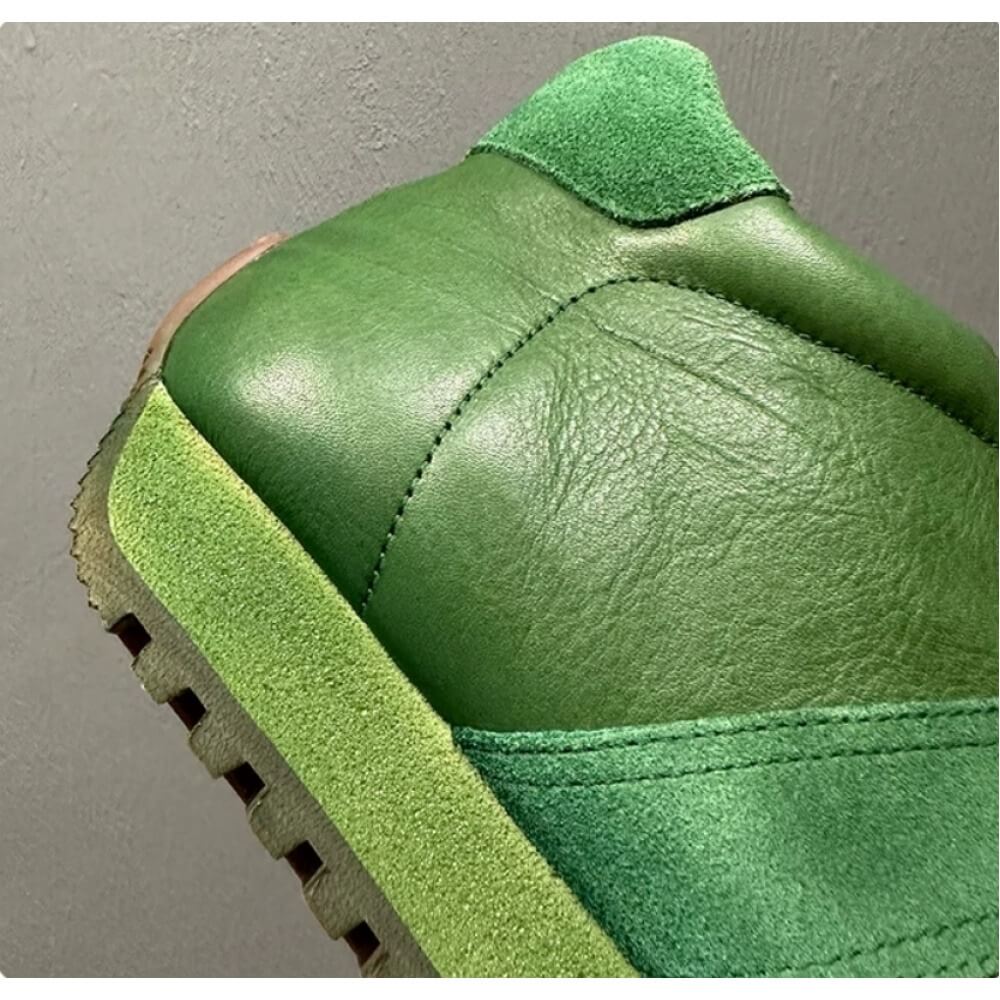 Retro zielone skórzane i zamsz – Men'S Shoes Green And White recenzja i cena