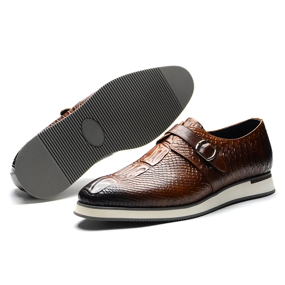 Męskie buty casual biznesowe z – Monk Strap Shoe recenzja i cena