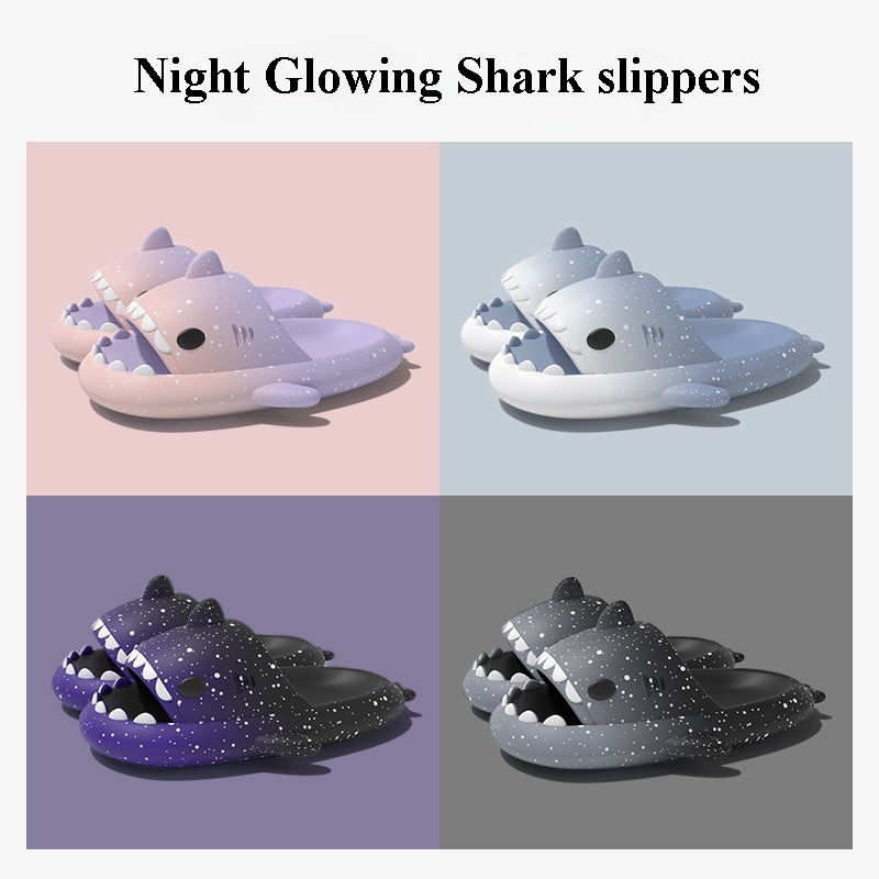 Cute Cartoon Shark kapcie dla  – Men'S Shoes For Summer recenzja i cena