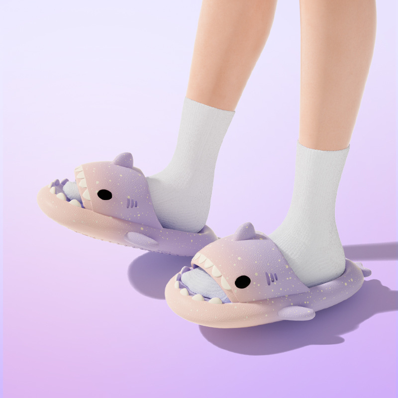 Cute Cartoon Shark kapcie dla  – Men'S Shoes For Summer recenzja i cena