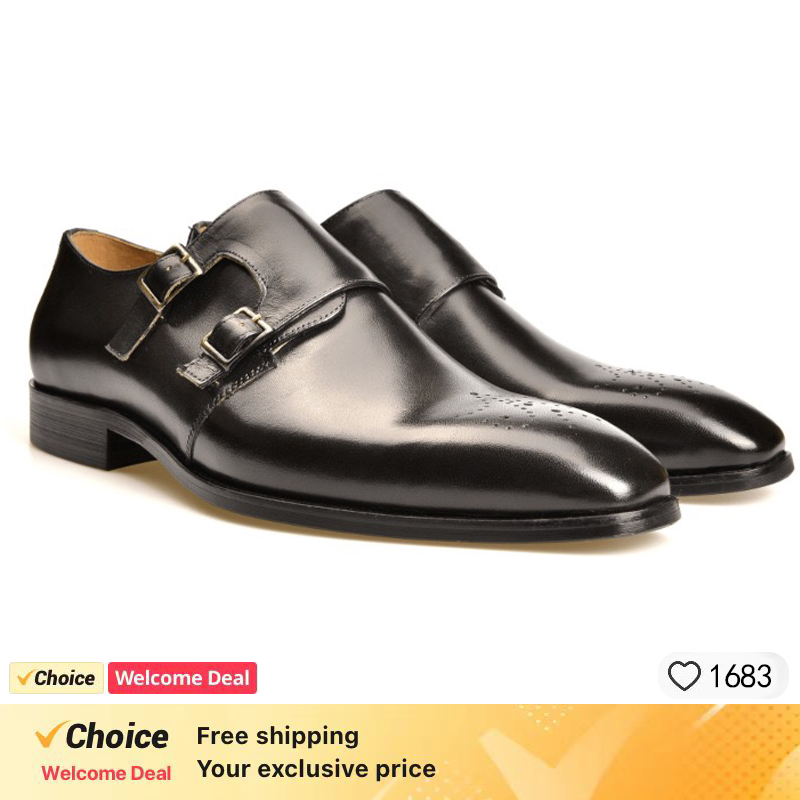 Męskie skórzane buty wizytowe, – Men Shoes Eu To Us Size recenzja i cena