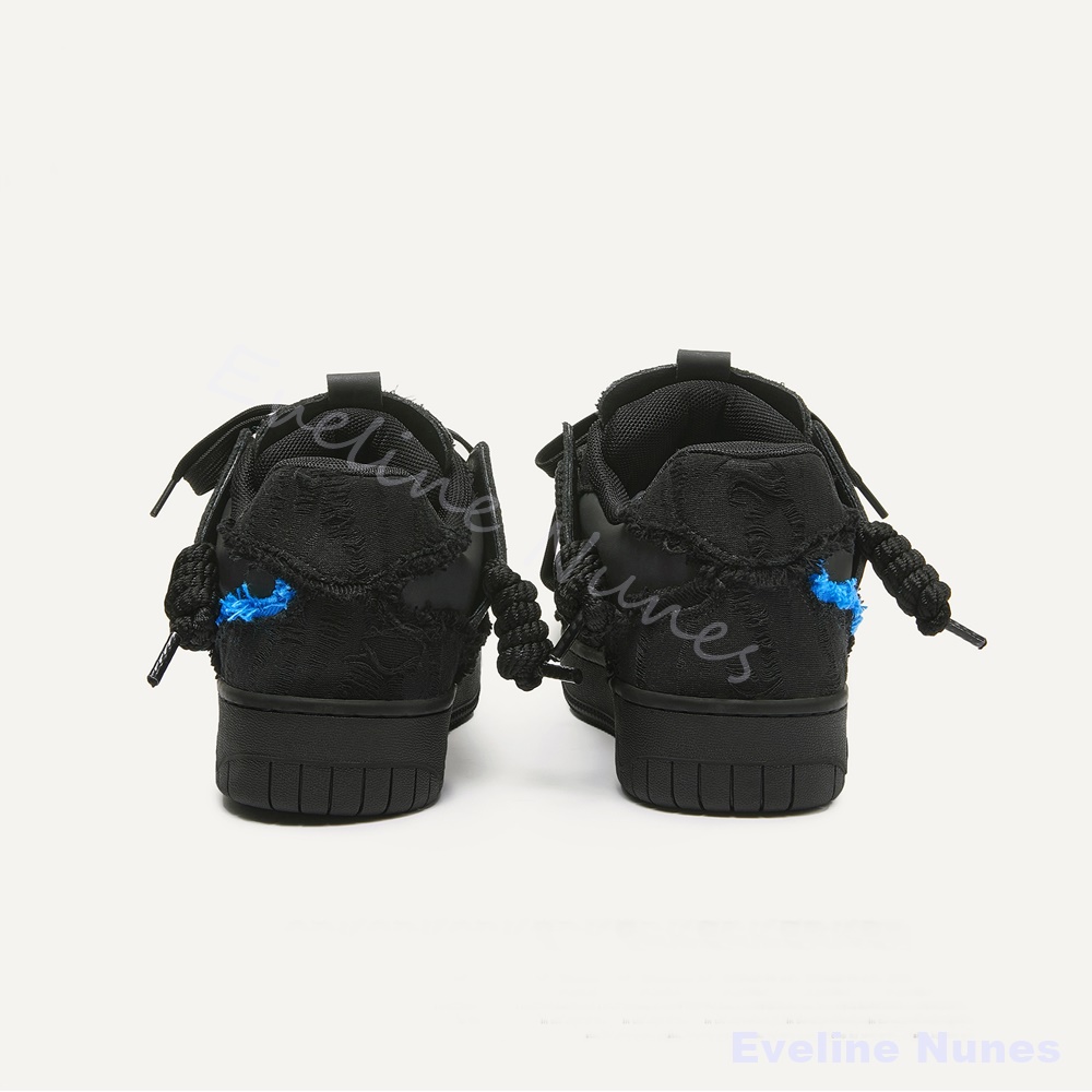 Czarne, postrzępione buty skat – Men'S Shoes Low Top recenzja i cena