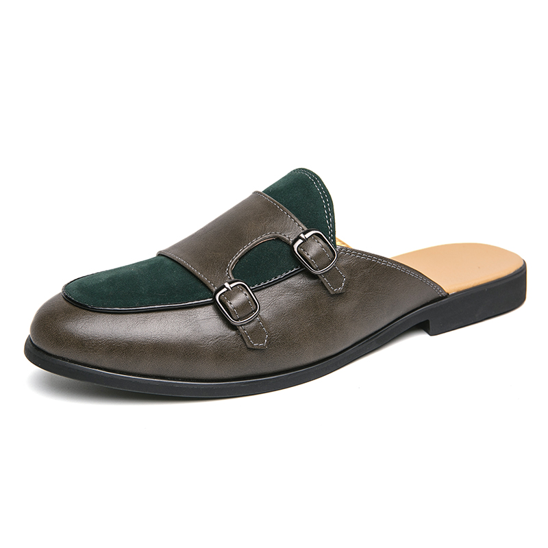 Modne czarno-zielone półbuty m – Monk Strap Shoe recenzja i cena