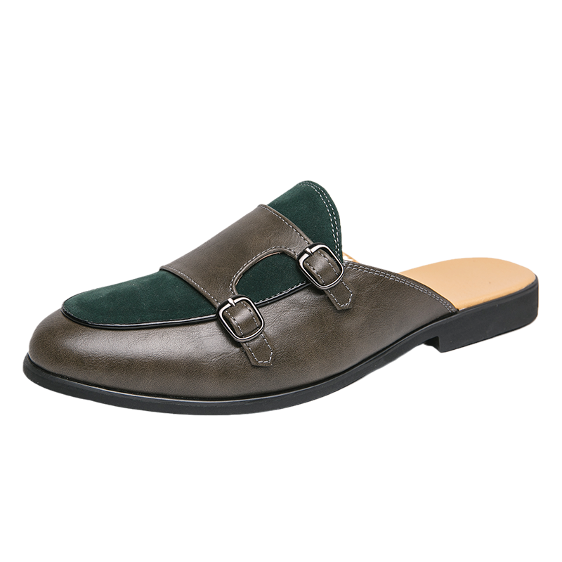Modne czarno-zielone półbuty m – Monk Strap Shoe recenzja i cena