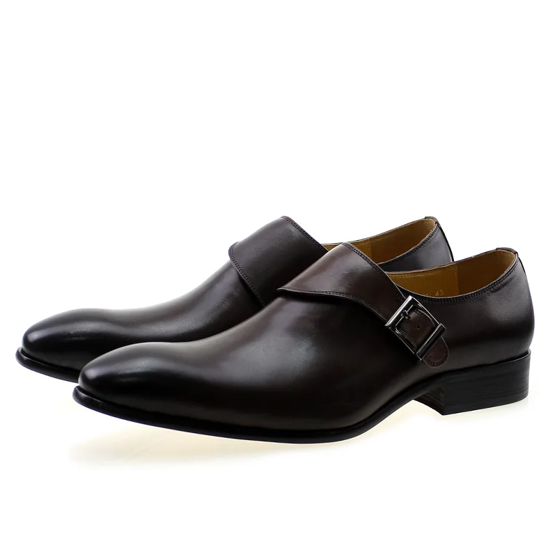Męskie oryginalne skórzane but – Monk Strap Shoe recenzja i cena