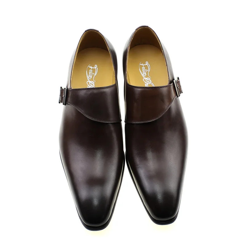 Męskie oryginalne skórzane but – Monk Strap Shoe recenzja i cena