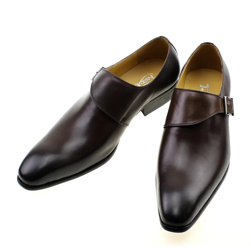 Męskie oryginalne skórzane but – Monk Strap Shoe recenzja i cena