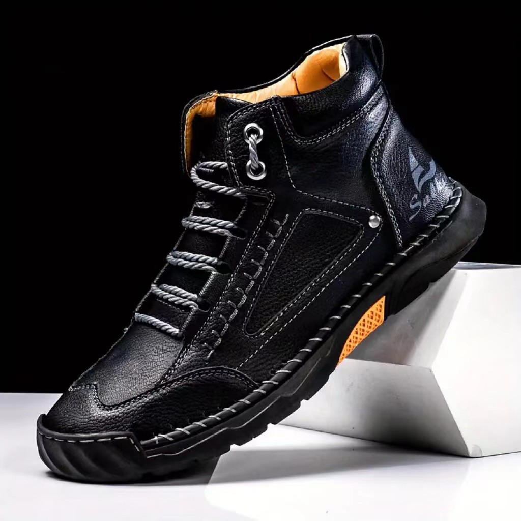 Męskie ręcznie szyte buty, duż – Men Shoes Boots recenzja i cena