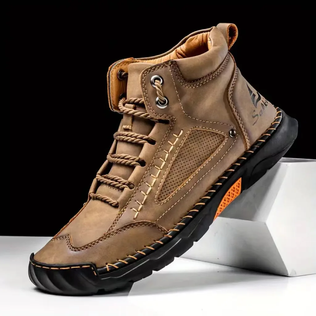 Męskie ręcznie szyte buty, duż – Men Shoes Boots recenzja i cena