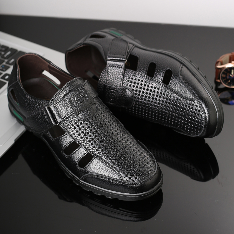 Męskie sandały z prawdziwej sk – Men Shoes Eu To Us Size recenzja i cena