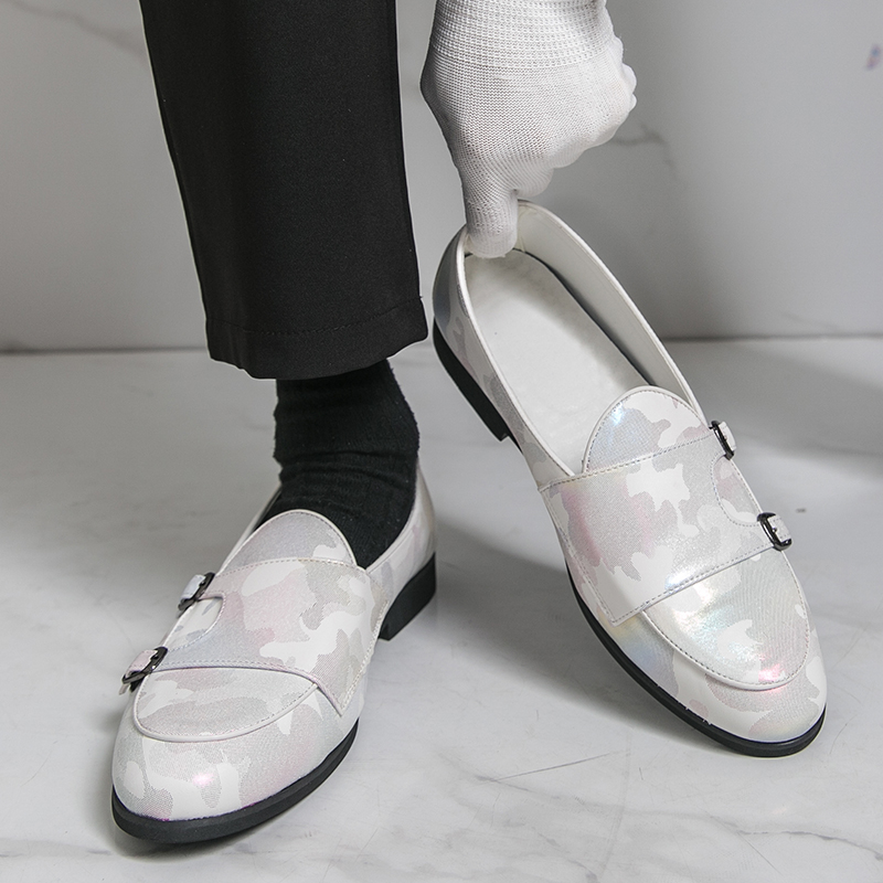 Oddychające męskie mokasyny, k – Monk Strap Shoe recenzja i cena