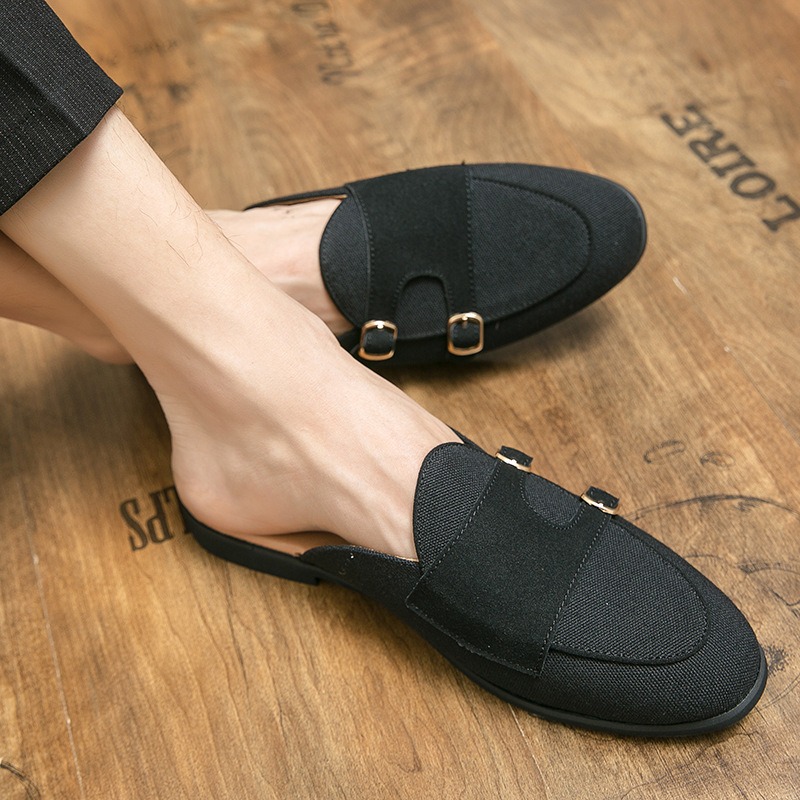 Męskie mule na płótnie, półbut – Monk Strap Shoe recenzja i cena