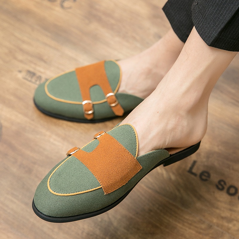 Męskie mule na płótnie, półbut – Monk Strap Shoe recenzja i cena