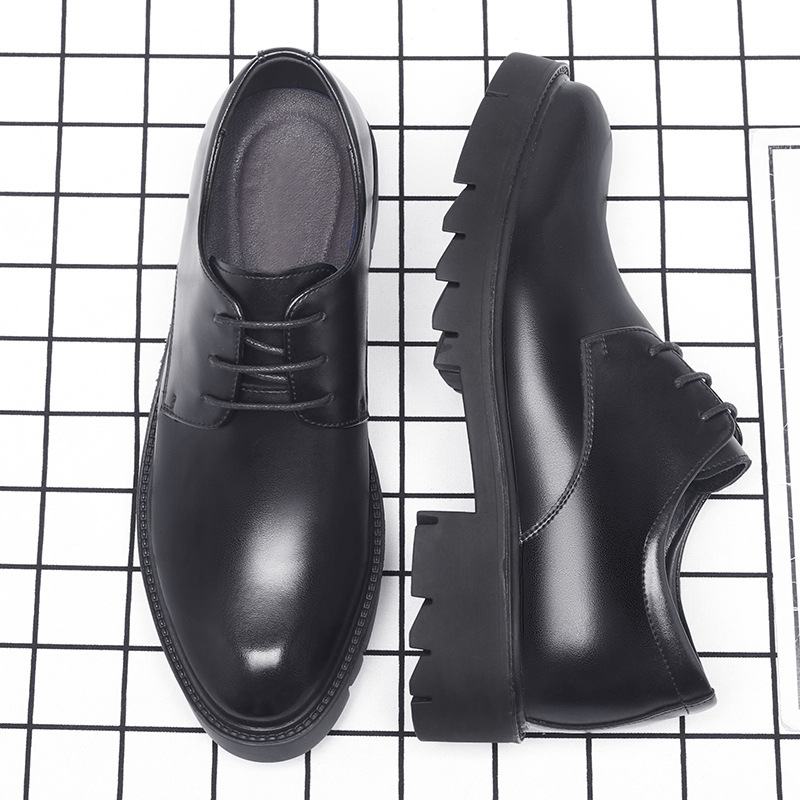 Męskie czarne skórzane sznurow – Men Shoes For Office Work recenzja i cena