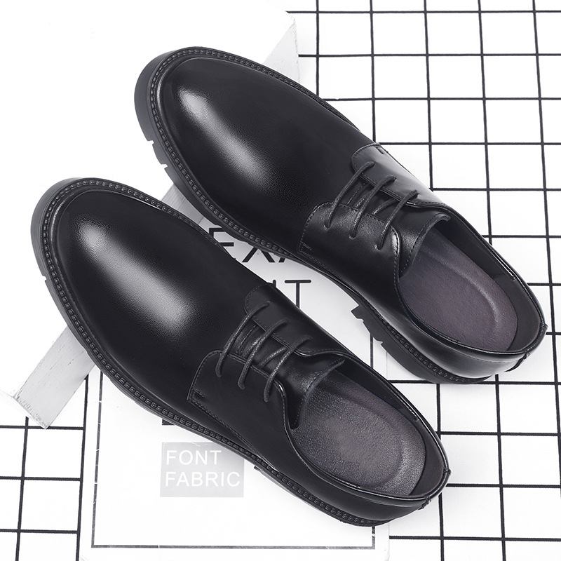 Męskie czarne skórzane sznurow – Men Shoes For Office Work recenzja i cena