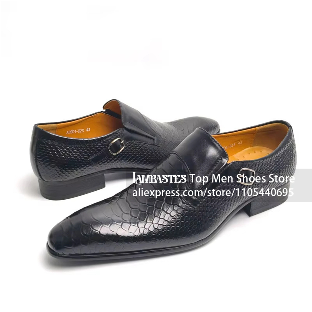 Czarne mokasyny męskie ze skór – Monk Strap Shoe recenzja i cena