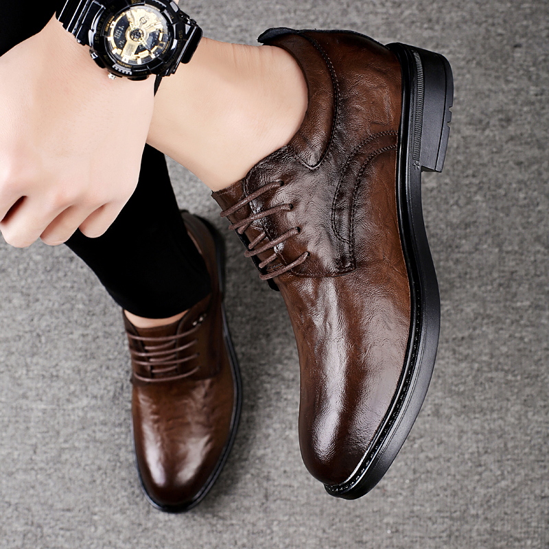 Skórzane buty casual z podwyżs – Men'S Shoes Business Casual recenzja i cena
